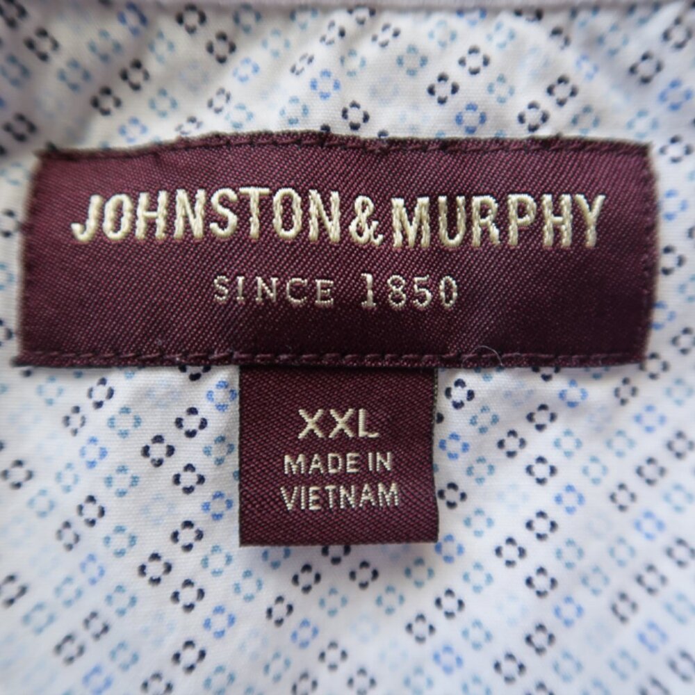 Johnston & Murphy White Button-Down Collar (XXL) SOFT! 😎